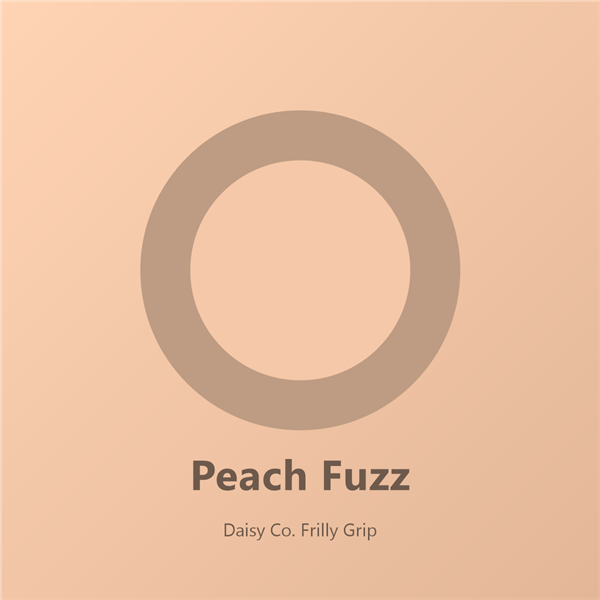 Peach Fuzz frilly Pilates grip socks in warm peach