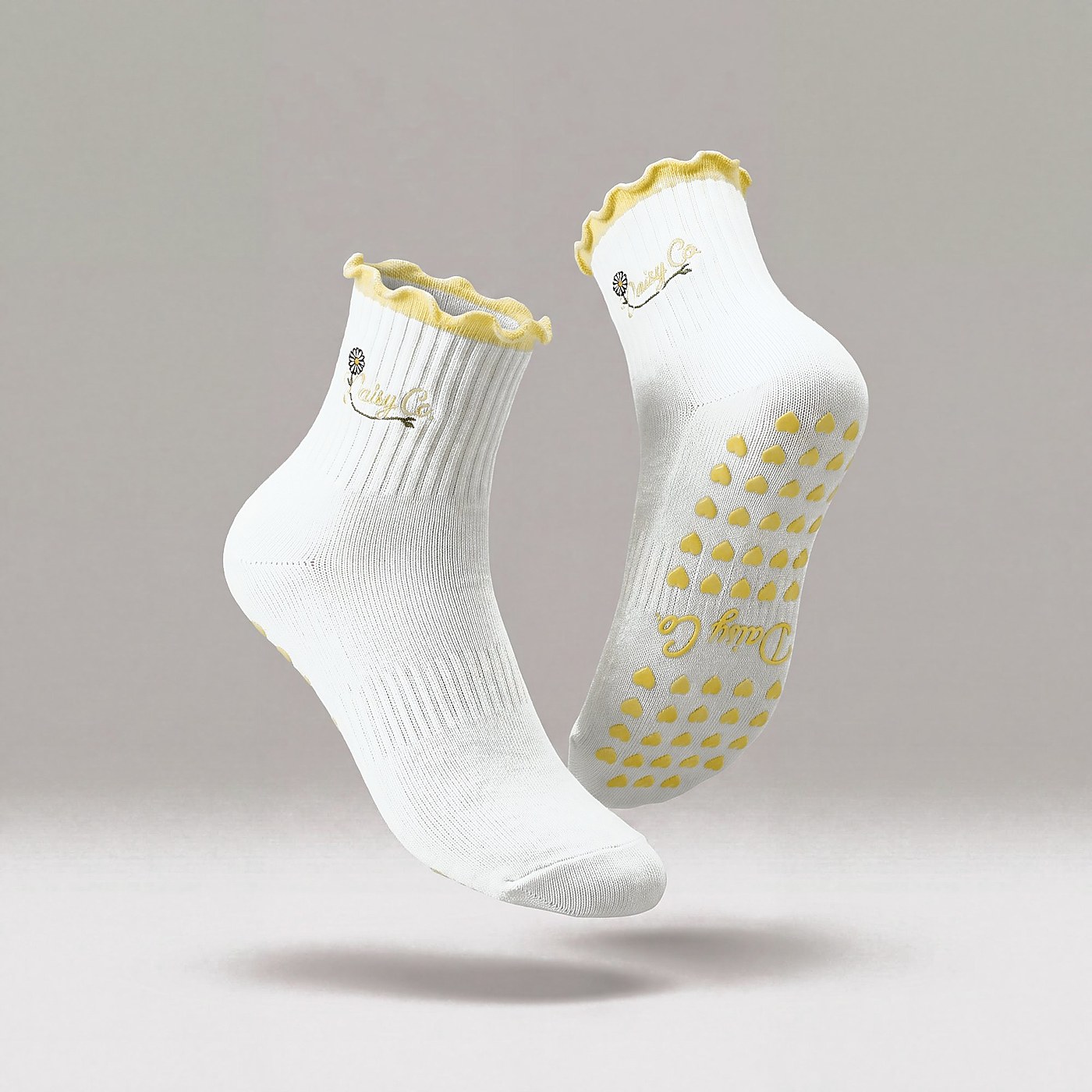 Limoncello pilates grip socks by Daisy Co.